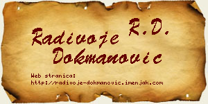 Radivoje Dokmanović vizit kartica